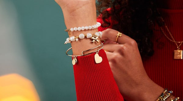 beaded pearl bracelets with charms