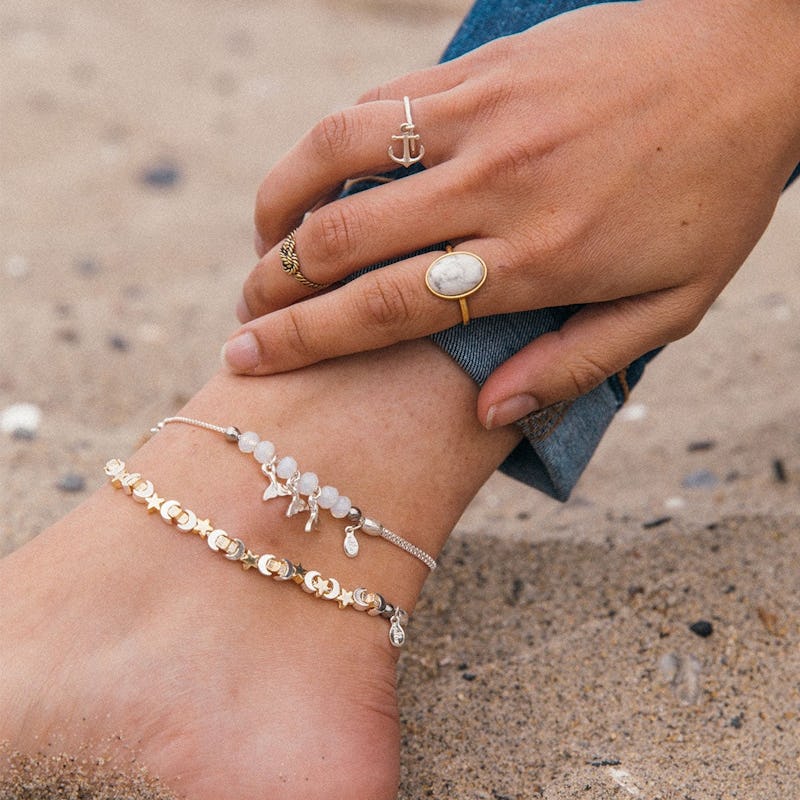 Whale Tail Charm Anklet