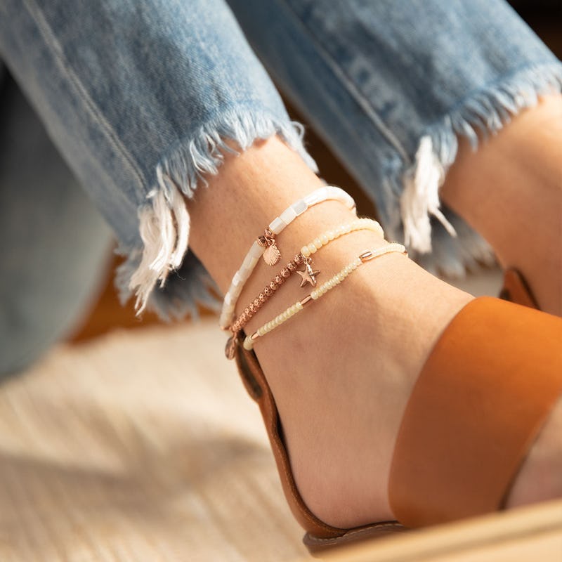 Scallop Shell Stretch Anklet