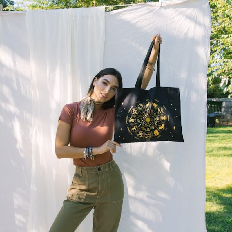 Cosmically Connected Zodiac Tote Bag