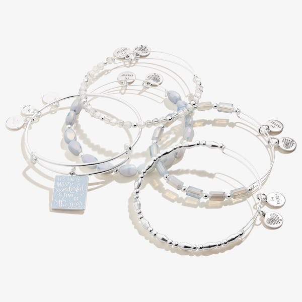 'It's The Most Wonderful Time of the Year' Charm Bangle, Set of 5
