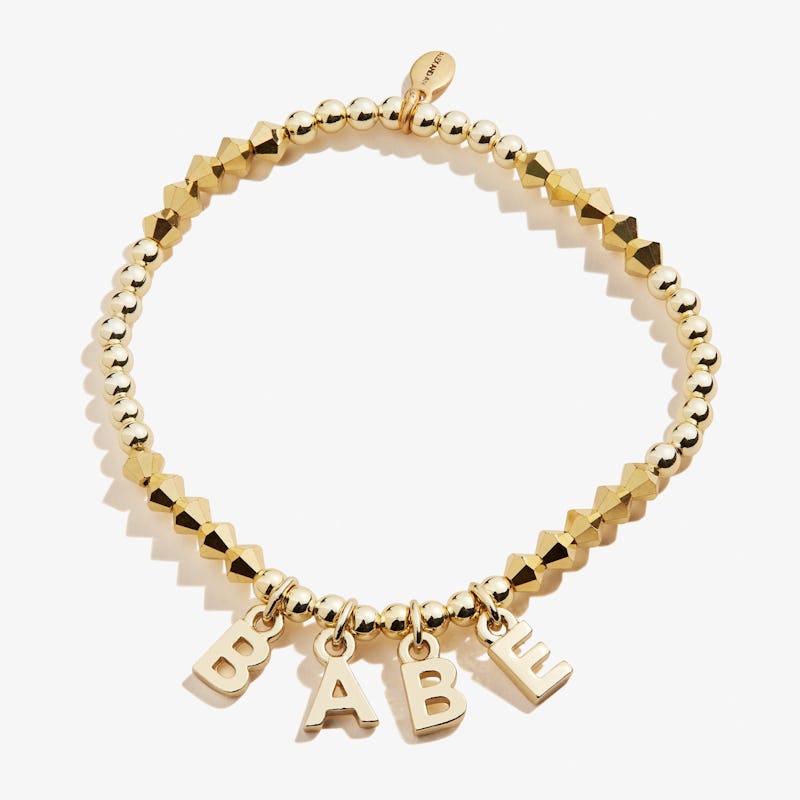 'Babe' Beaded Stretch Bracelet, Shiny Gold, Alex and Ani