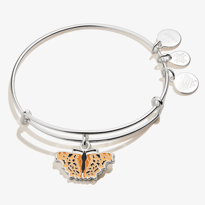Comma Butterfly Charm Bangle