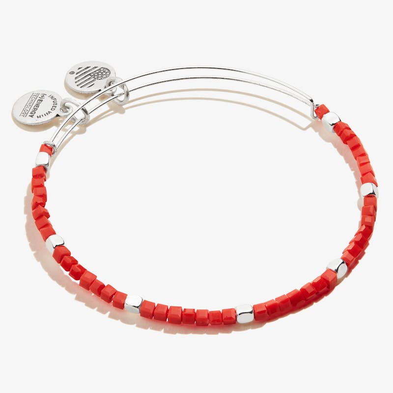 Gaiety Beaded Bangle, Berry Red