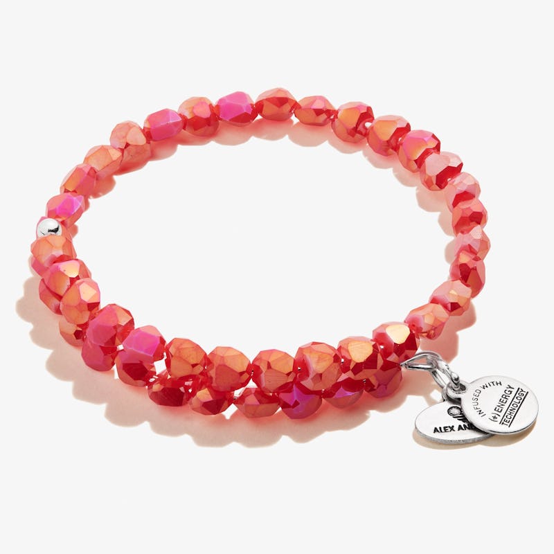 Happiness Beaded Wrap Bracelet, Berry Red