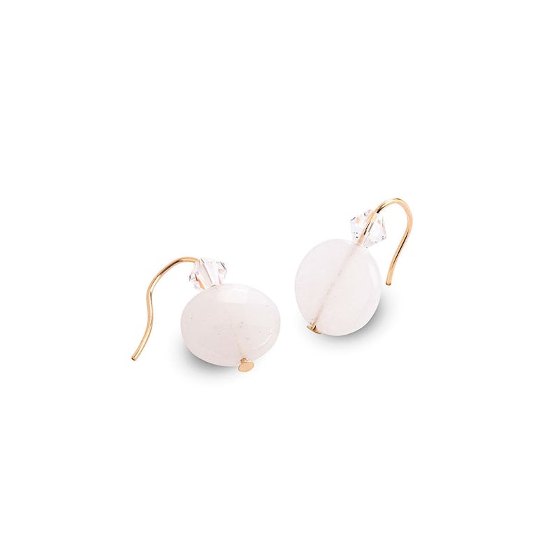 White Quartz Gemstone Earrings