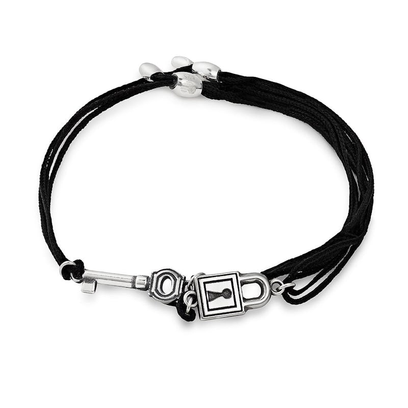 Key + Lock Pull Cord Bracelets, Set of 2