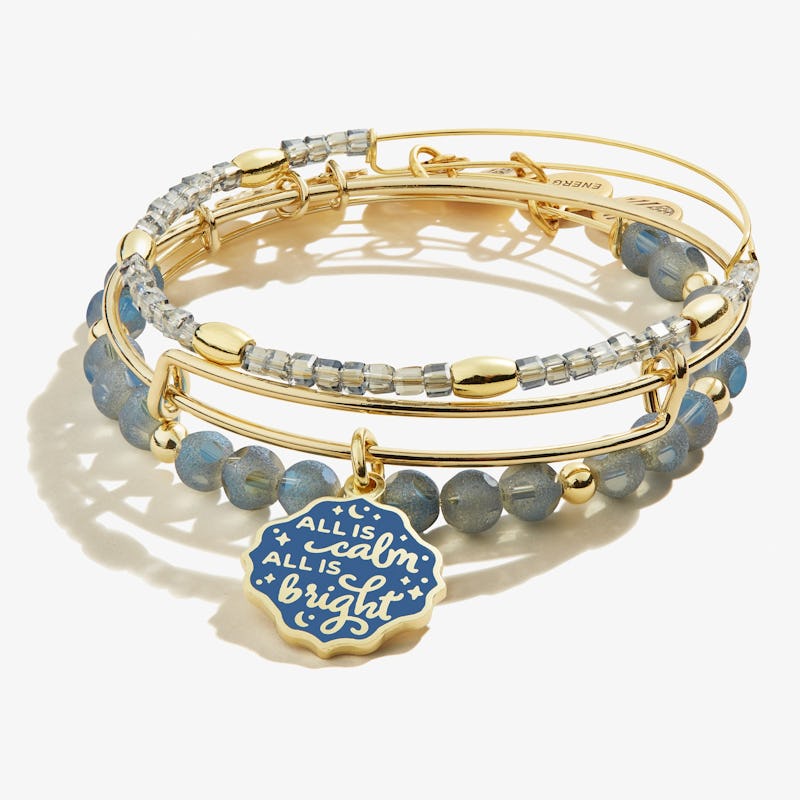 'All is Calm All is Bright' Charm Bangle, Set of 3