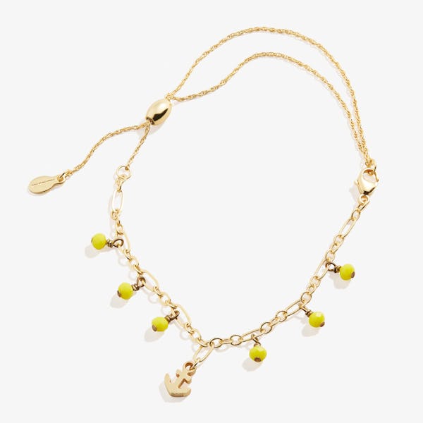 Anchor Beaded Pull Chain Anklet