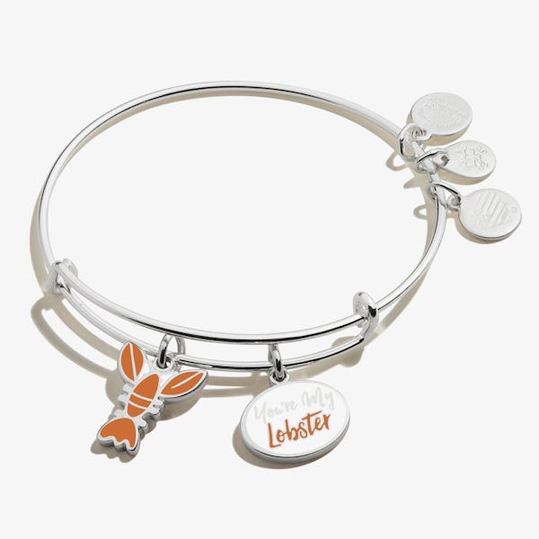 Friends 'You’re My Lobster' Duo Charm Bangle, Shiny Silver, Alex and Ani