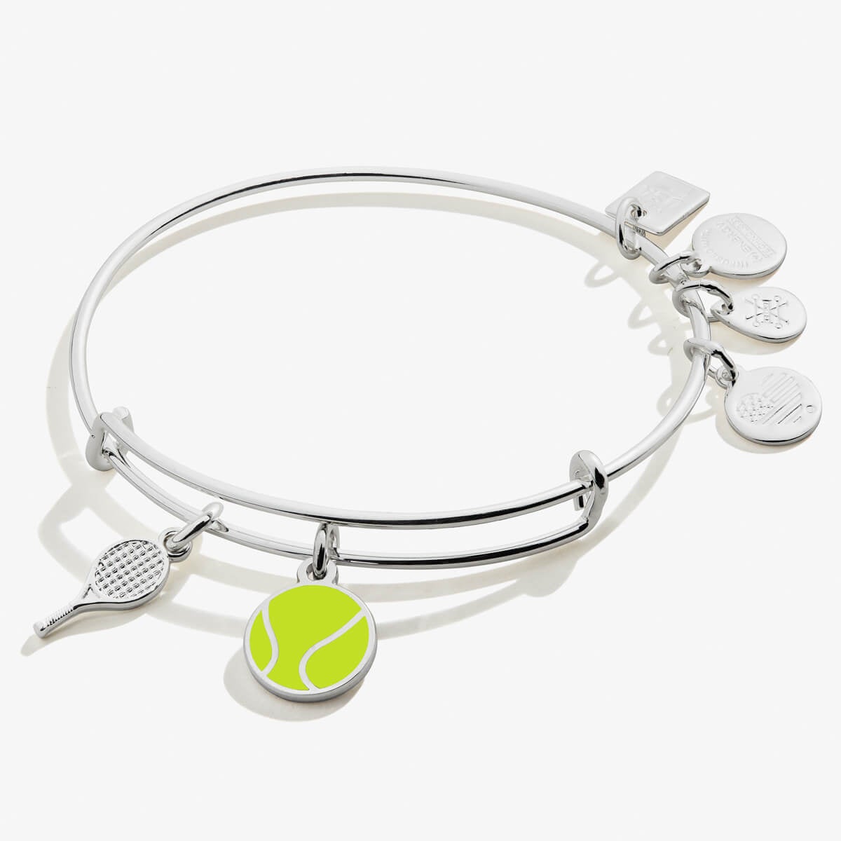 Tennis Expandable Bangle Charm Bracelet; Customizable; Tennis Mom Charm Bracelet
