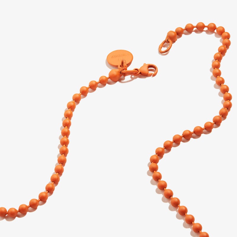 Ball Chain Necklace, Orange