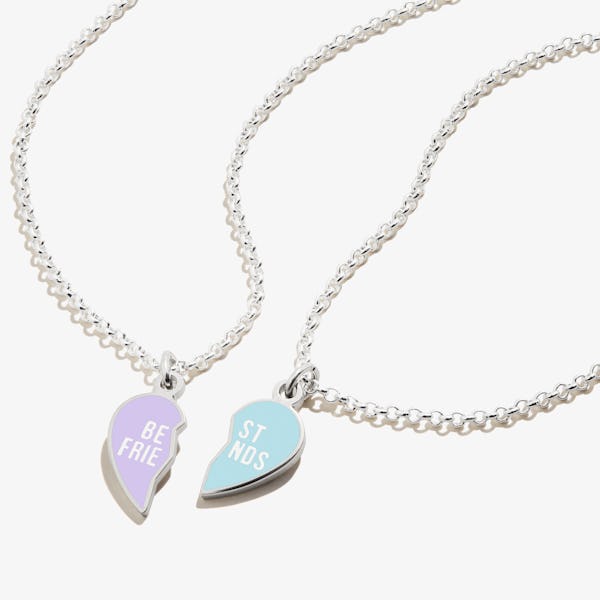 Best Friend Necklaces, Purple + Blue, Set of 2