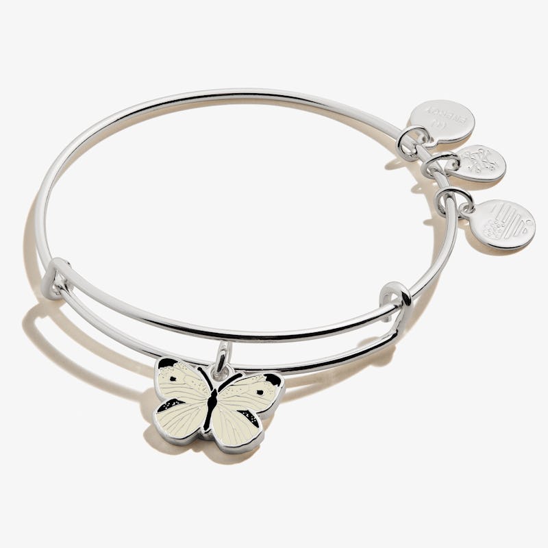 Cabbage White Butterfly Charm Bangle