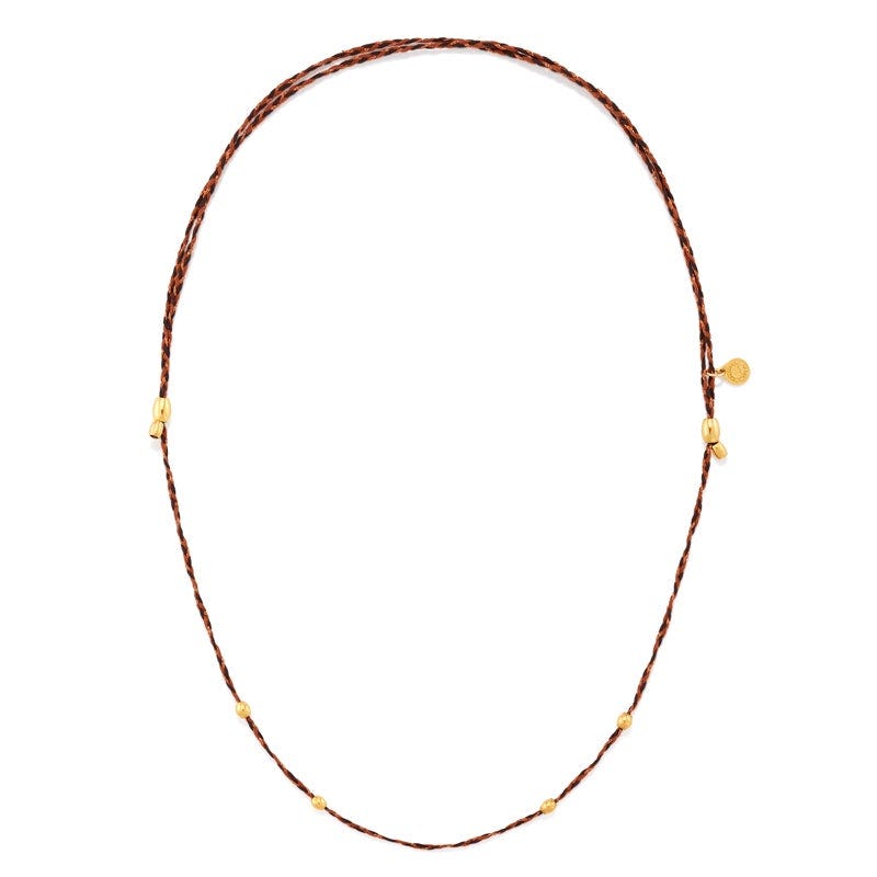 Dark Brown Precious Threads Necklace