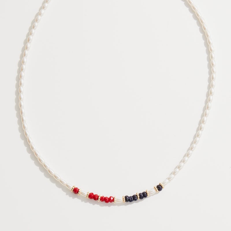 Celebration Red, White and Blue Pearl Necklace