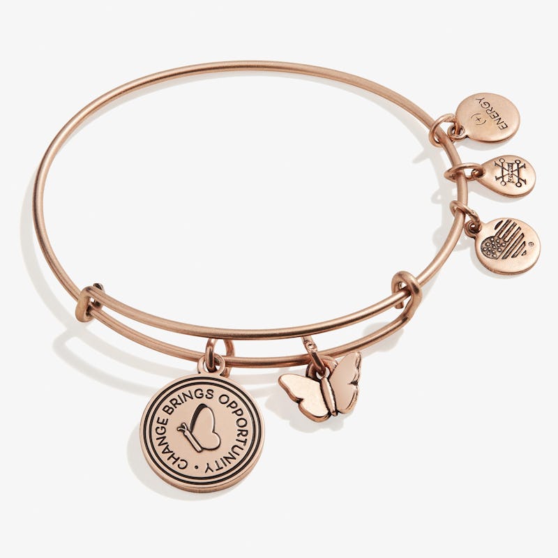 'Change Brings Opportunity' Butterfly Duo Charm Bangle