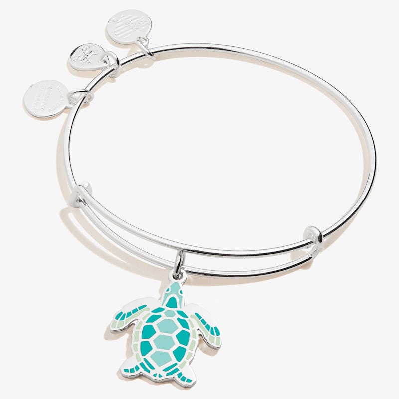 Color Infusion Sea Turtle Charm Bangle Bracelet