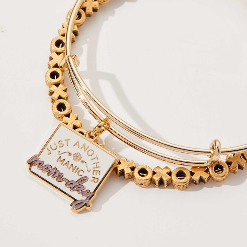 'Just Another Manic Mom-Day' Charm Bangle Bracelet