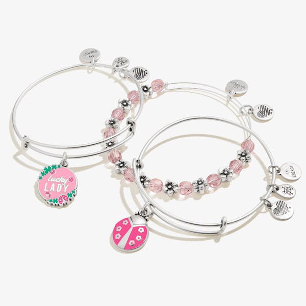'Lucky Lady' Charm Bangles, Set of 3
