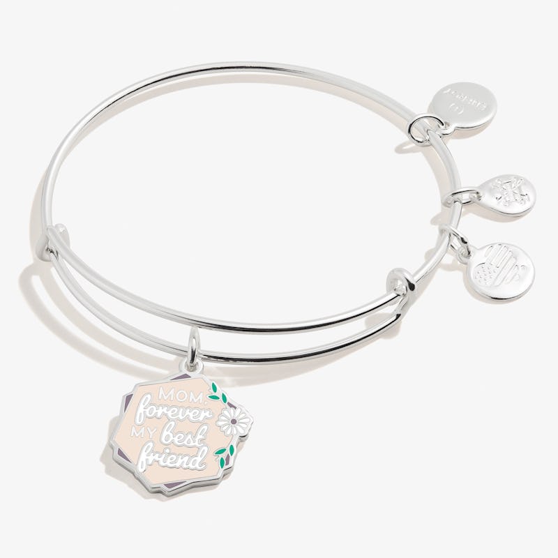 'Mom, Forever My Best Friend' Charm Bangle Bracelet