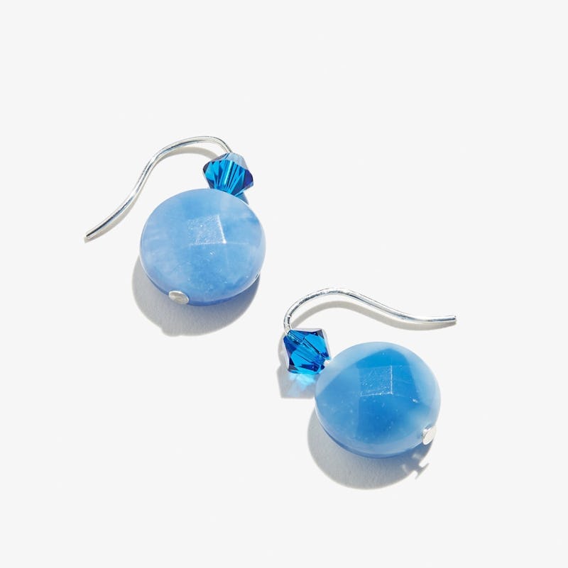 Quartz Denim Gemstone Drop Earrings