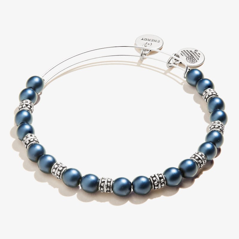 Pearl Beaded Bangle, Sapphire Blue