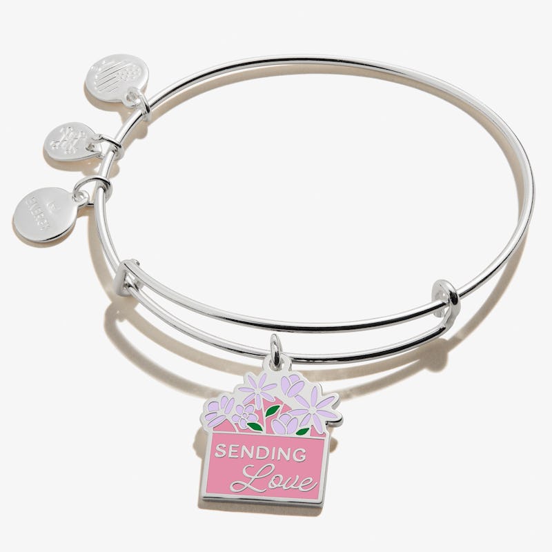 'Sending Love' Charm Bangle Bracelet