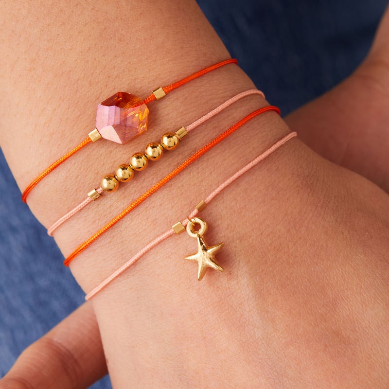 Starfish Cord Bracelets, Set of 4