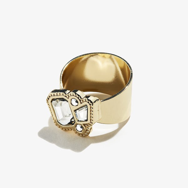 Clear Crystal Cocktail Ring