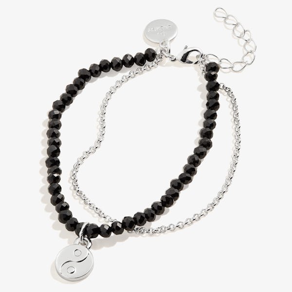 Yin Yang Bead and Chain Bracelet