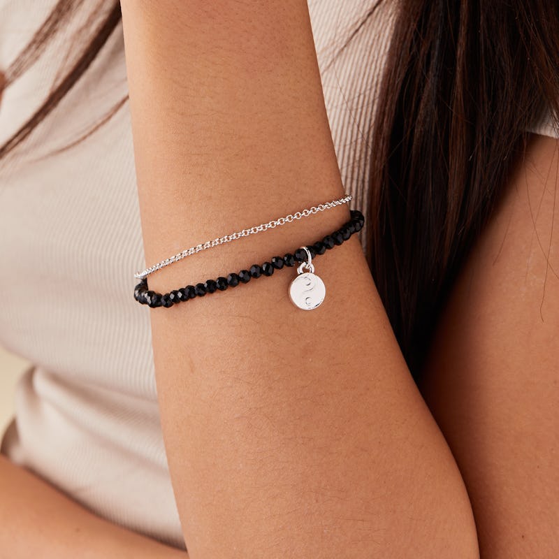 Yin Yang Bead and Chain Bracelet