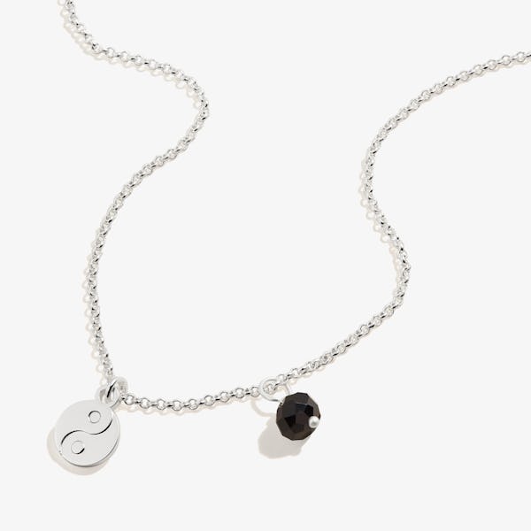Yin Yang Duo Charm Necklace, Adjustable